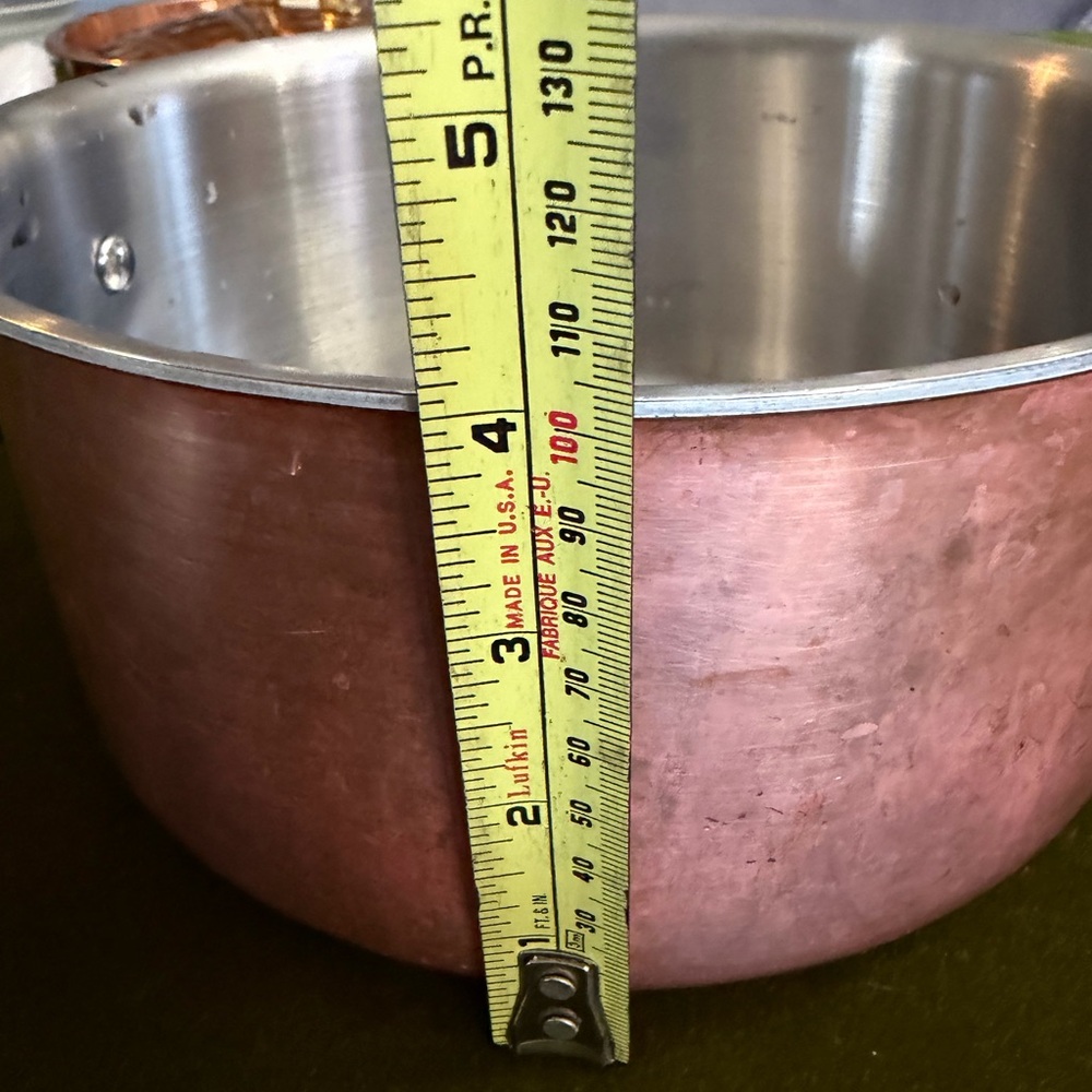 Il Mulino New York Copper Saucepan with Stainless Steel Interior - Picture 2 of 8